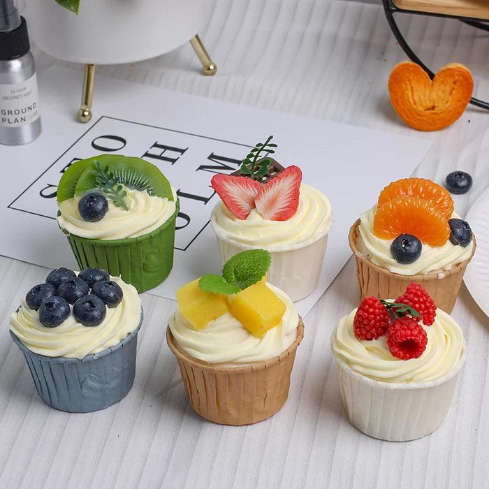 6 Piece Lifelike Cupcake Décor Set for Food Photography and Kid's Gifts - Ideal for Refrigerator Showcase