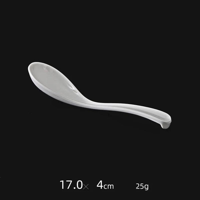 Elegant Japanese Soup Spoon for Ramen, Wonton, and Dumplings - Premium Kitchen Cutlery