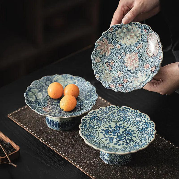 Ru Kiln Celadon Dim Sum Serving Dish - A Chic Addition for Desserts and Snacks