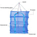 4-Tier Portable Mesh Hanging Dry Net for Food and Seafood with Zip Storage Bag