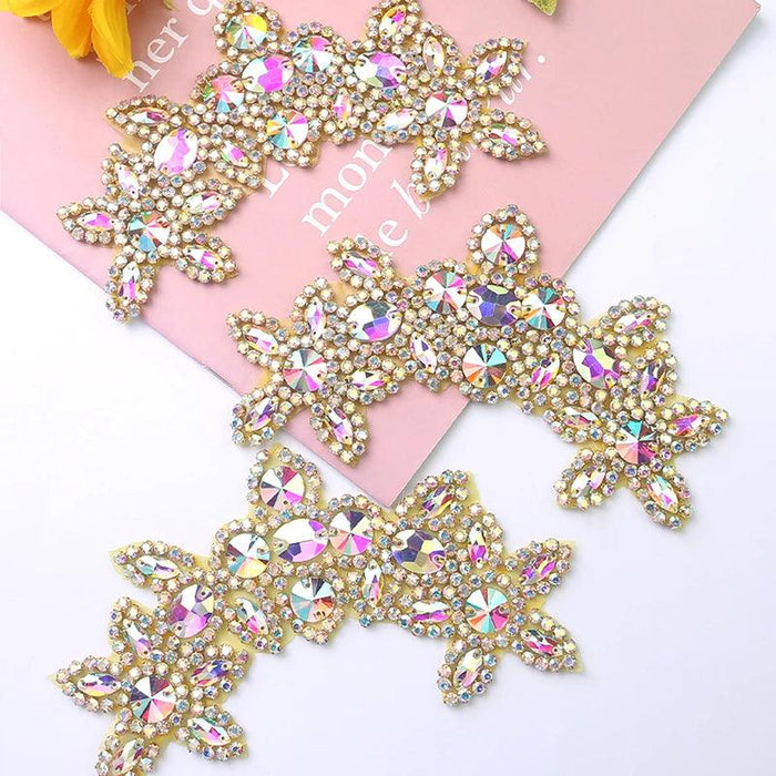 Sparkling Crystal-Studded Rhinestone Waist Appliqué Belt