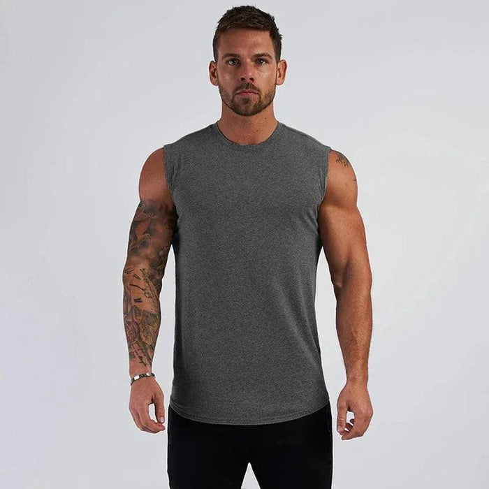 Men's Bodybuilding Sleeveless Workout Tank Top for Fitness and Sports