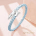 Chic Customizable Leather Nail Bracelet with Dazzling Zirconia - Stylish Women's Accessory