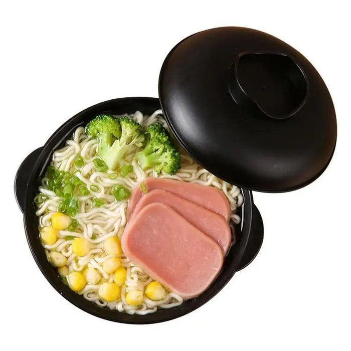 Eco-Friendly Wheat Straw Ramen Bowl with Lid - Versatile Kitchen Storage for Soups, Salads, and More