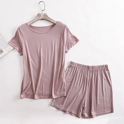 Chic Summer Modal Pajama Set for Women - Short Sleeve Two-Piece Nightwear (Sizes M-3XL)