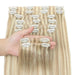 Invisible Seamless Clip-In Human Hair Extensions - 8 Piece Set, 100G/120G, 12-22 Inch Lengths