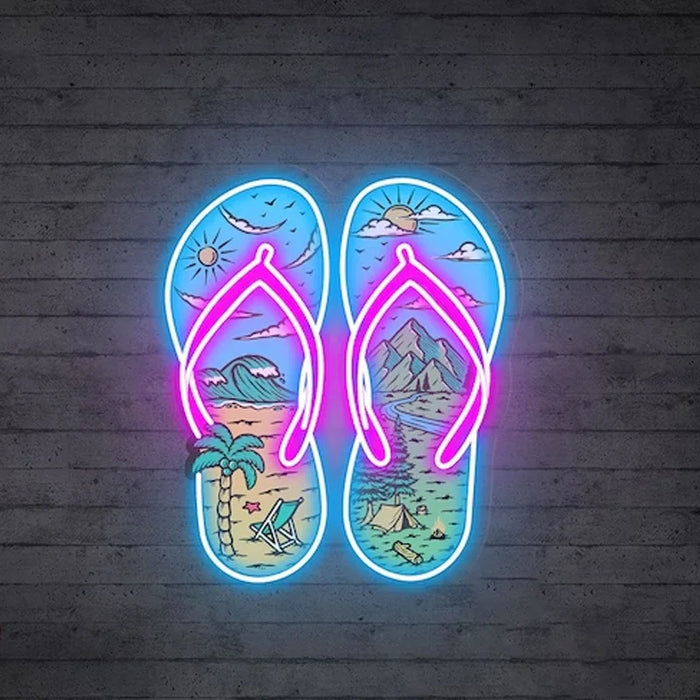 Neon Cartoon LED Wall Art Light with Customization and Dimming Options for Room Decor