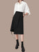 Women's High Waist A-line Minimalist Skirt - Irregular Design for Versatile Office & Casual Looks - Spring 2023 Collection