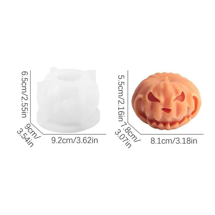 Spooky Pumpkin Silicone Candle Mold - Easy Release Non-Stick Epoxy Resin Molds