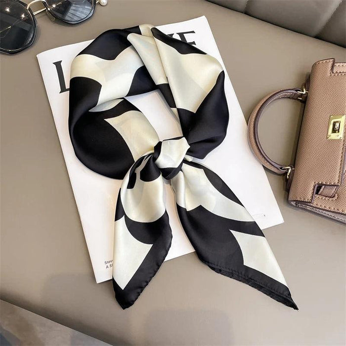 Chic Toddler Elegance: Luxurious 70x70cm Silk Scarf for Ages 6 Months to 4 Years