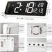 Large LED Digital Wall Clock with Calendar, Dual Alarms, and Temperature Display for Bedroom and Living Room