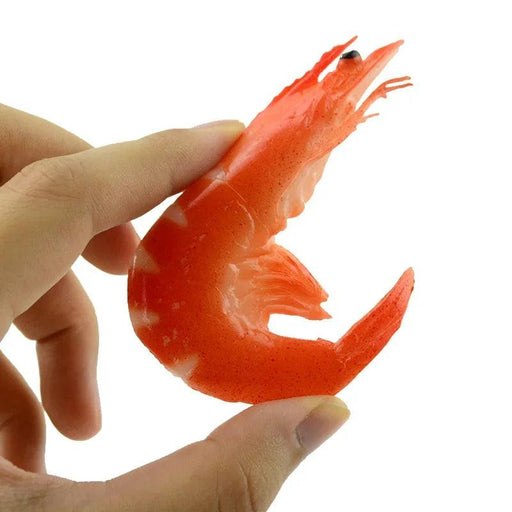 Lifelike PVC Shrimp Sculpture for Home Decor and Creative Play