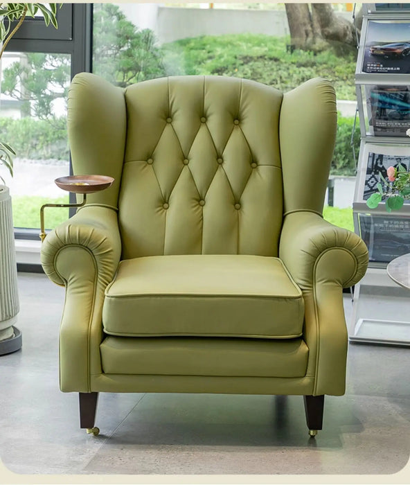 Elegant Leather Wingback Chair for Modern Living Areas