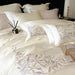 1000TC Egyptian Cotton Bedding Set with Leaves Embroidery