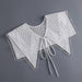 Embroidered Lace Detachable Collar for Women - Elegant White Shawl Accessory