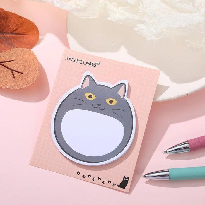 Kawaii Chubby Cat Memo Pad - 30 Playful Sticky Notes for Fun Organization