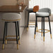 Sleek Scandinavian Leather Gaming and Vanity Stool - Trendy Seating for Modern Interiors