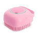 Silicone Pet Grooming Brush with Shampoo Dispenser - 2.7oz Capacity for Easy Bathing