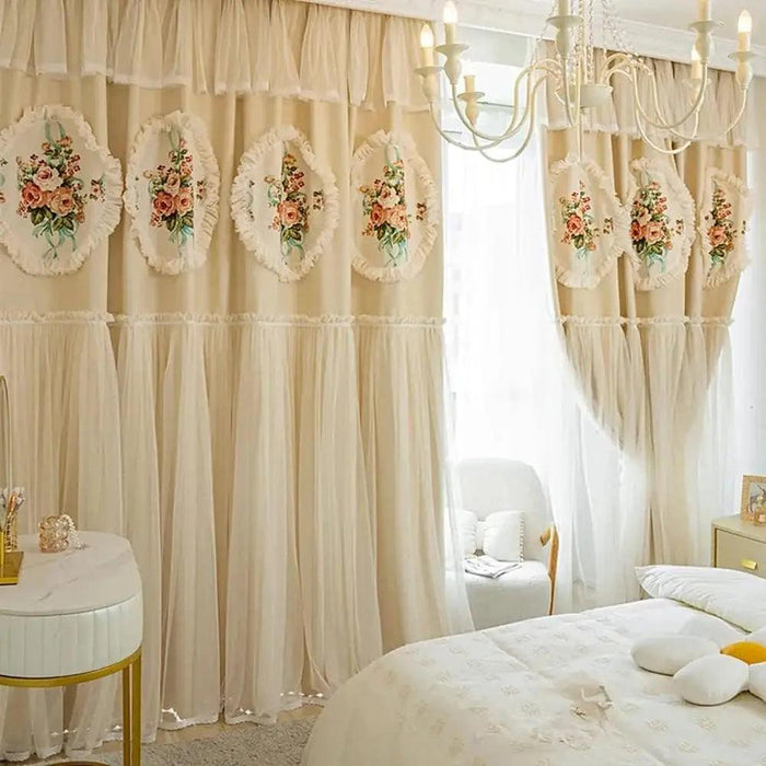 Korean-Inspired Double Layer Elegance Curtain - 140cm Width (1 panel)