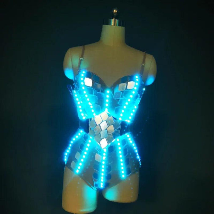 Vibrant Glow LED Women's Costume: Shine Bright on the Dance Floor with Stunning Light Effects