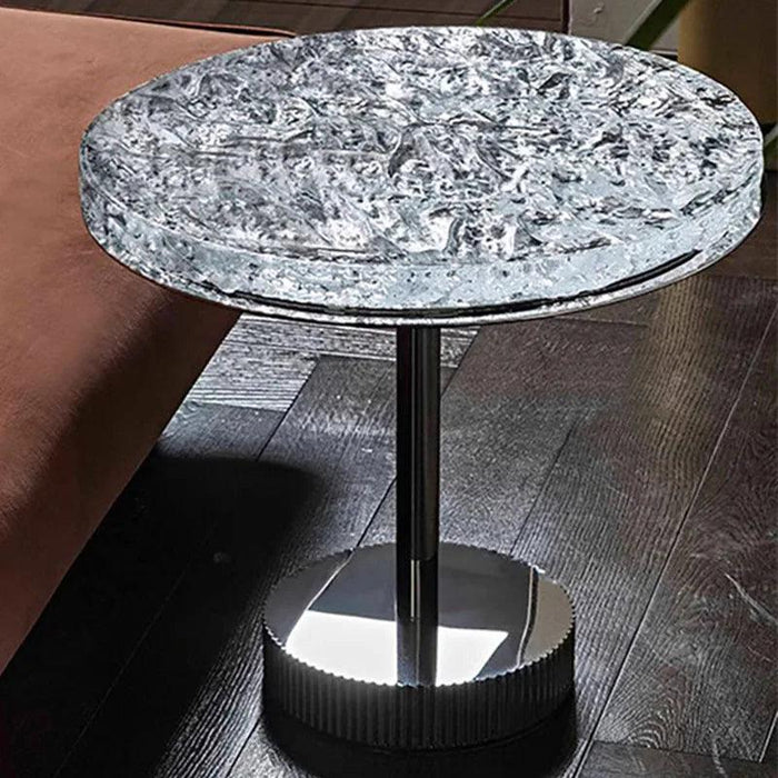 Elegant Round Marble Corner Coffee Table - Chic Nesting Design for Any Space