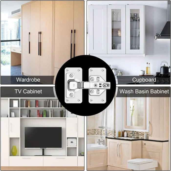 Premium Stainless Steel Silver Hinge Repair Solution for Furniture and Cabinet Revitalization