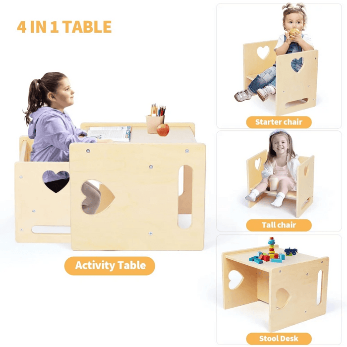 Versatile Montessori Activity Table and Chair Set for Independent Learning and Play