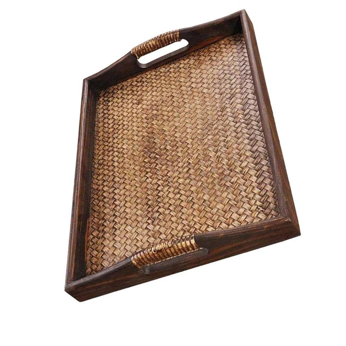 Chic Rattan Woven Serving Tray for Elegant Home Presentation