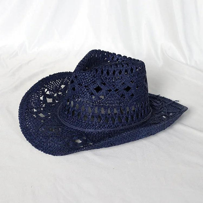 Lake Blue Western Cowboy Straw Hat Unisex with Adjustable Size