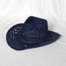 Lake Blue Western Cowboy Straw Hat Unisex with Adjustable Size