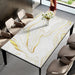 Elegant Marble-Print Leather Table Mat - Versatile Dining & Kitchen Protector