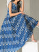 High Waist Contrast Print Evening Gown for Women