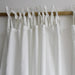 Elegant White Linen Tie-Top Curtains - Versatile Drapes for Stylish Home Décor