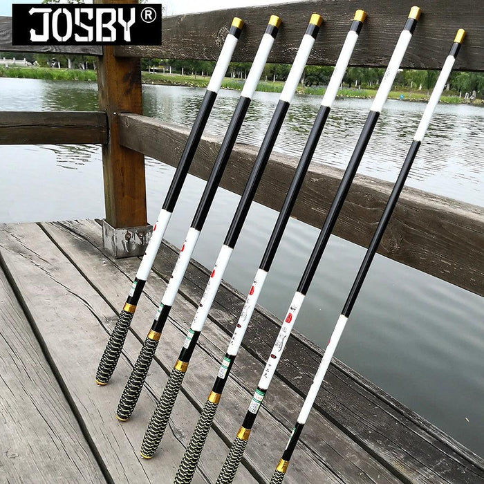 Premium Carbon Fiber Telescopic Fishing Rod for Freshwater Adventures - Adjustable Lengths from 2.7 to 7.2 Meters