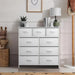 Modern 9-Drawer Dresser with Steel Frame and Wood Top - Stylish Storage Solution