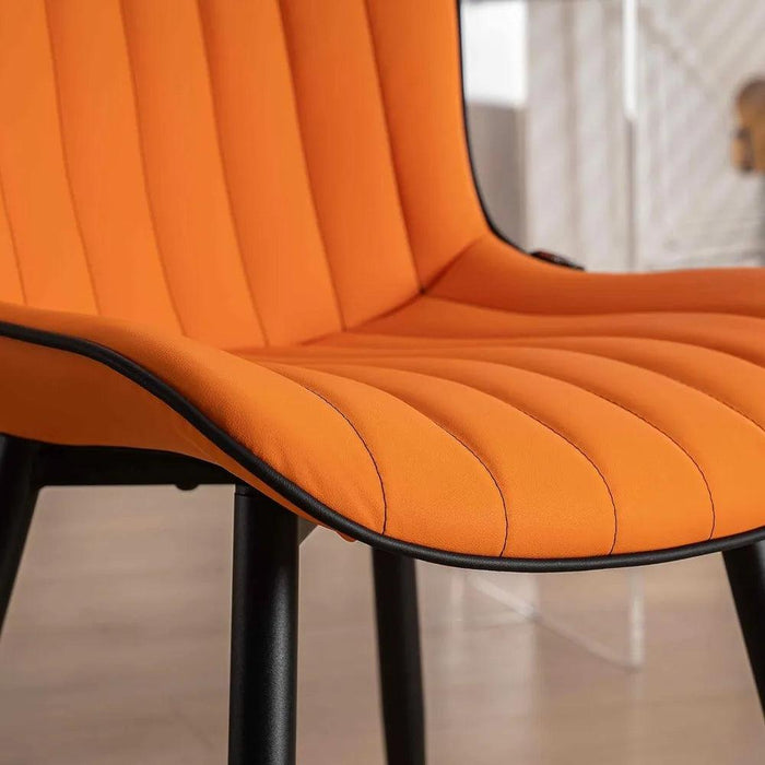 Modern Orange Upholstered Dining Chairs Set: Transform Your Dining Experience