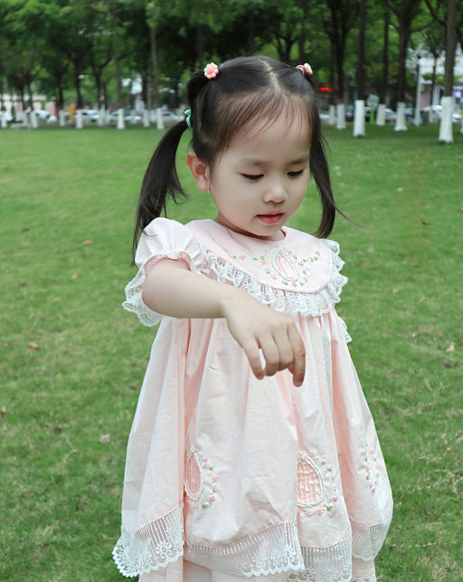 Delightfully Elegant Spanish Lolita Floral Embroidered Dresses for Baby Girls - Perfect for Celebrations and Everyday Wear