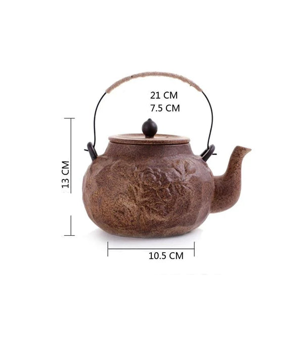 Artisan Clay Tea Set with Classic Kettle and Kung Fu Teapot for Elegant Brewing