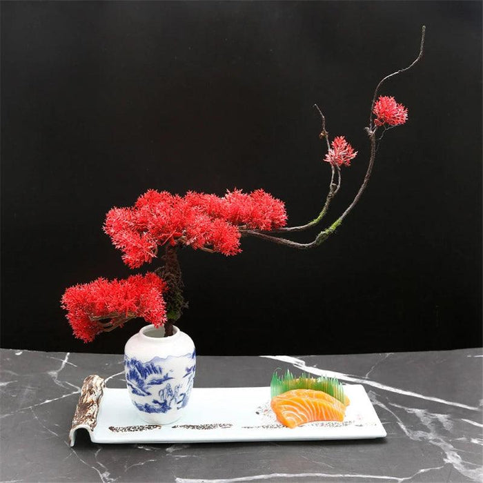 Artistic Floral Sashimi Serving Set for an Exquisite Dining Experience