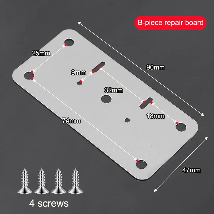 Stainless Steel Silver Hinge Repair Kit for Cupboards and Furniture Enhancement