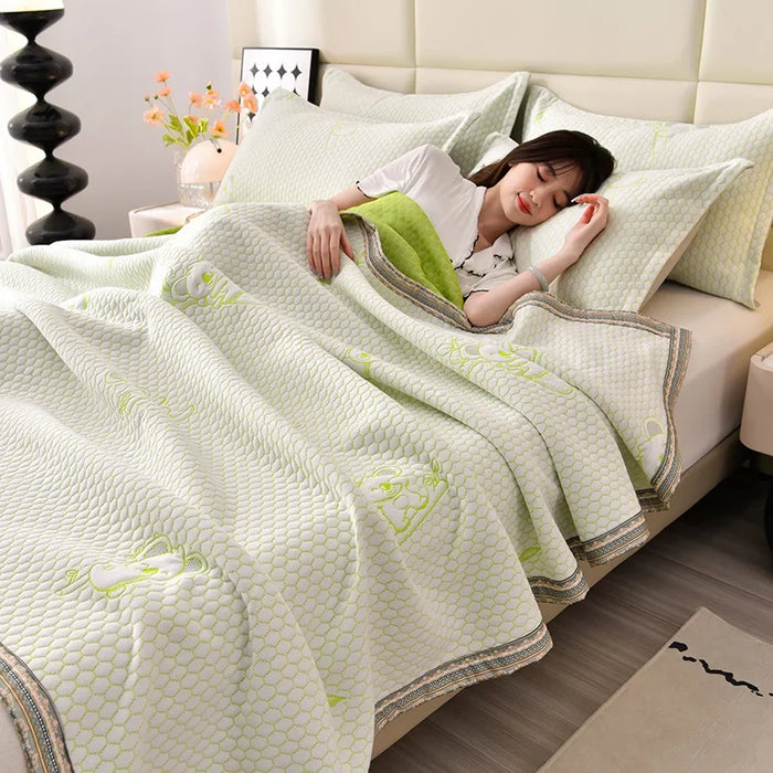 Elegant Summer Jacquard Airable Duvet Blanket