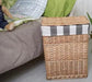 Elegant Rattan Storage Hamper with Lid - Stylish Organizer for Clothes, Toys, and Home Essentials