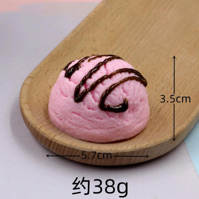 Lifelike Resin Ice Cream Cone Model - Realistic Fake Dessert Decor for Photography and Home Ornamentation