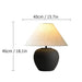 Chic Wabi Sabi Ceramic Table Lamp - Customizable Brightness & Color for Elegant Spaces