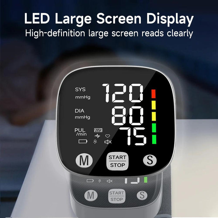 Revolutionary Multilingual LED Wrist Blood Pressure Monitor - Your All-in-One Health Assistant