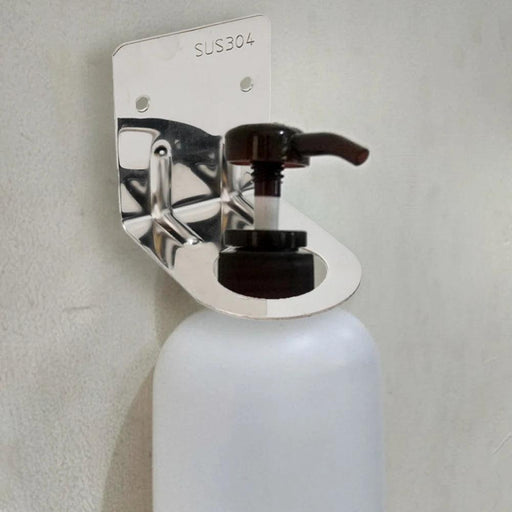 Adjustable Stainless Steel Wall-Mounted Shower Caddy with Bottle Holder