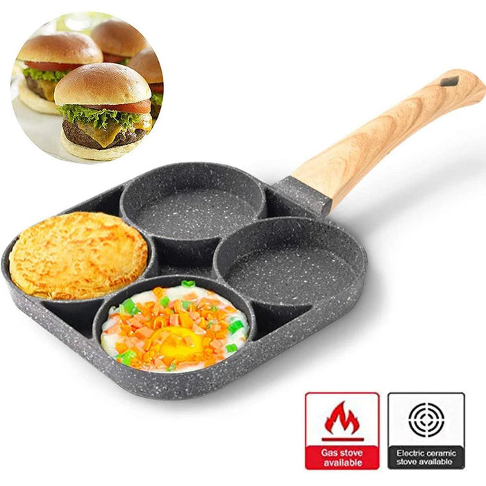 Maifan Stone Coated Frying Pan with 4 Compartments: Your Ultimate Cooking Companion for Healthier Meals