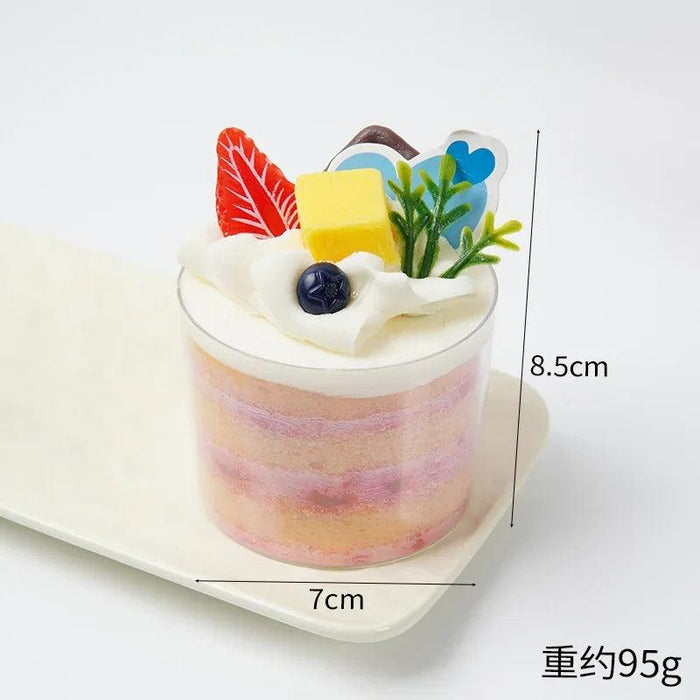 Charming Realistic Faux Cupcake Decoration - 8.5cm PVC Dessert Display