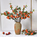 Lush 6-Fruit Faux Pomegranate Branch for Elegant Wedding and Home Decor