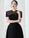 A-line Evening Dress with Sheer Overlay and Cutout Details